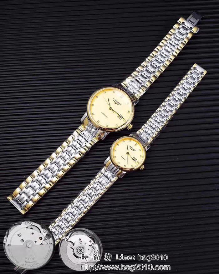 LONGINES浪琴 經典瑰麗 情侶機械對表 WSS1485